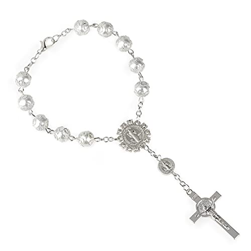 EIN Jahrzehnt Auto Rosenkranzperlen Katholisches Armband Benedict Crucifix Göttliche Barmherzigkeit Geschenk Für Männer Männer Rosenkranz Für Frauen Einstellbar EIN Jahrzehnt Auto Rosenkranzperlen Katholisches Armband Benedict Crucifix Göttliche Barmherzigkeit Geschenk Für Männer Männer Rosenkranz Für Frauen Einstellbar von BUBEFSKD