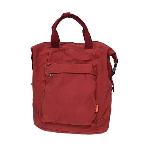 Einfacher Leinwand Rucksack Mit Doppelten Trägern Praktische Reisetasche Fashion Schoolbag Casual Schulter Geburtstagsgeschenk Frauen Einfache Leinwand Laptop Teenager School Fashion Bookbags von BUBEFSKD