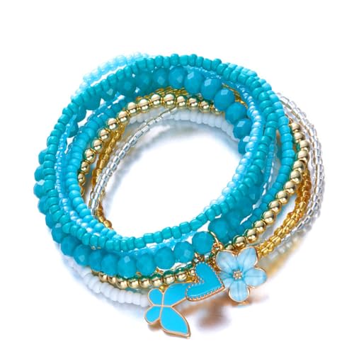 Elastisches Blumenherz Schmetterlingsarmband Böhmischer Schmuck Für Frauen Mädchen Modezubehör Modelbares Perlenarmband Elastisches Blumenherz Schmetterlingsarmband Böhmischer Schmuck Für Frauen Mädchen Modezubehör Modelbares Perlenarmband von BUBEFSKD