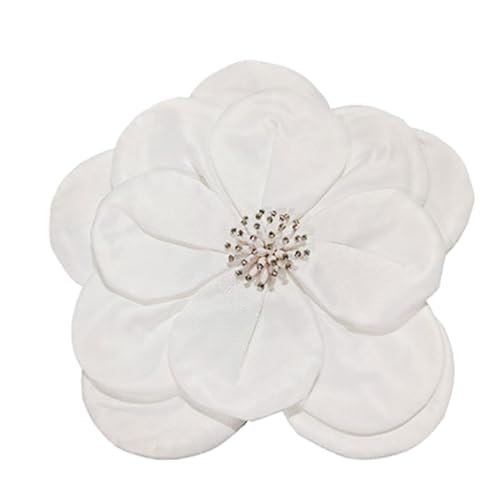 Elegante Geschichtete Stoff Flower Brosche Pin Modische Große Blumen Lappel Accessoire Stylish StriemPin Ornament Für Frauen Vielseitige Schwarze Brosche von BUBEFSKD