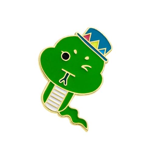 Eleganter Charme Schlange Brosche Pin Lebhafte Farbe Spezielle Geschenke Dekoration Tragbar Für Tierliebhaber Und Trendsetters Schlange Brosche von BUBEFSKD