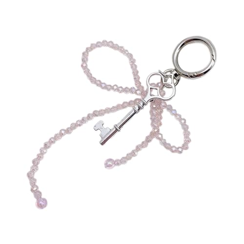 Elegantes Bowknot Telefonzubehör Trend Telefon Charme Für Frauen Mädchen Perlen Keychain Bag Geldbeutel Rucksack Brieftaschen Dekorationen Stylish Schlüsselzubehör von BUBEFSKD