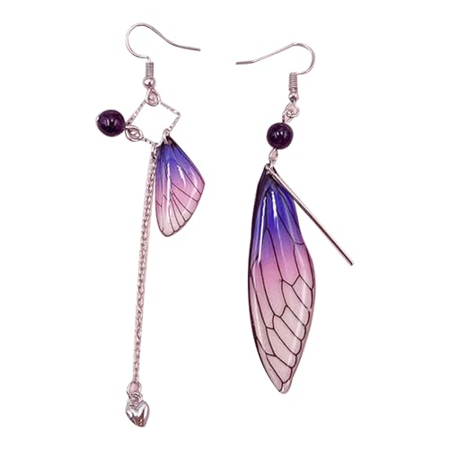 Fairy Cicada Schmetterlingsflügel Ohrringe Fantasie Quasten Schmuckverstärker Farbenfrohe Pailletten Langrop Schmetterlingsflügel Für Frauen Dangeln Schmuck Hochzeit Mit Mädchen von BUBEFSKD
