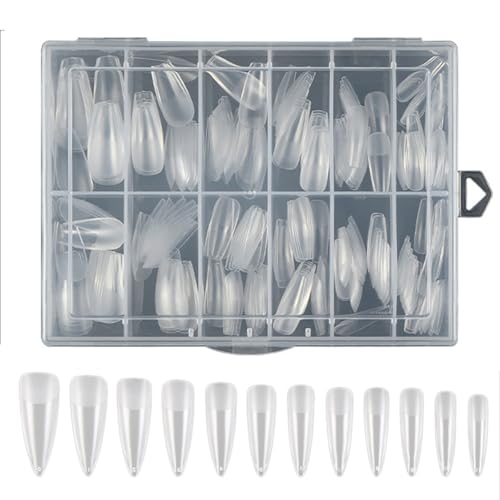 Falsche Nägel Künstliche Acrylmatte Vollbedeckung Tipps 240pcs Falsche Maniküre Kits Für Frauen Mädchen Vollbedeckung Nagel Tipps von BUBEFSKD