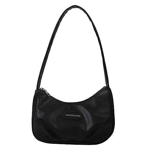 Falten Halbmondbeutel Handtaschen Schulter Für Frauen Carry Bag Lady Geldbeutel Unterarm Trendy Achselhöhle Mode Mode Achselhänder Schulter Für Mädchen Frauen Plisdern Tragen Lady Geldbeutel von BUBEFSKD