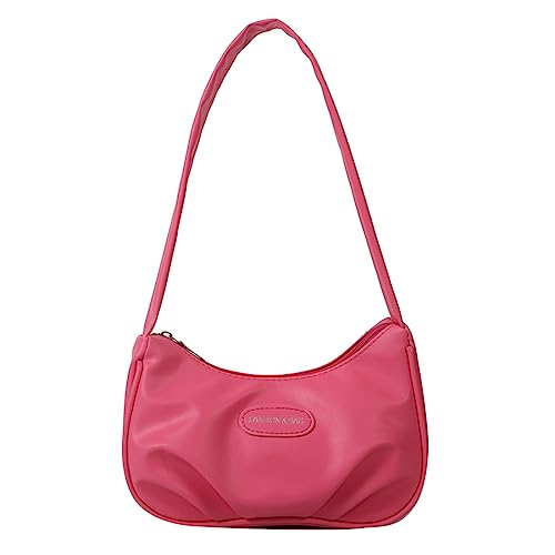 Falten Halbmondbeutel Handtaschen Schulter Für Frauen Carry Bag Lady Geldbeutel Unterarm Trendy Achselhöhle Mode Mode Achselhänder Schulter Für Mädchen Frauen Plisdern Tragen Lady Geldbeutel von BUBEFSKD