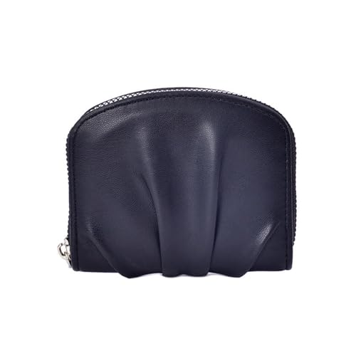 Faltenmünze Geldbörse PU Leder Wechsel Mode Kleine Brieftasche Kurze Feste Farbe Für Reisen Plissierter Kurzpu Leder Wechselmünze Münze von BUBEFSKD
