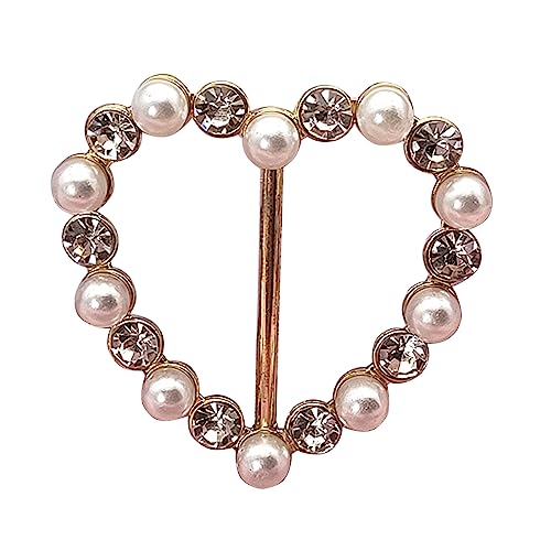 Fashion Round Clip Schnalle Stern Herz Schal T Shirt Krawatte Frauen Wickelhalter Twist Knot Wraphalter von BUBEFSKD