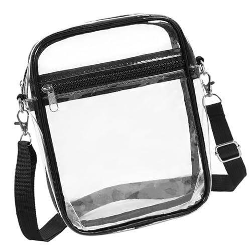 Frauen Clear Crossbody Bag Beach PVC Schulterstadion Genehmigen Aufbewahrung Konzertfestival Frauen Klare Schulter PVC Crossbody Small Concert Beach von BUBEFSKD