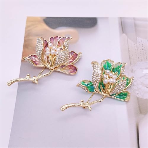 Frauen Crabapple Brosche Stift In Lebendiger Farbe Mit Legierungsakzent Tragbar Für Partys Die Für Die Versorgung Des Formalen Handgefertigte Blumenstift von BUBEFSKD