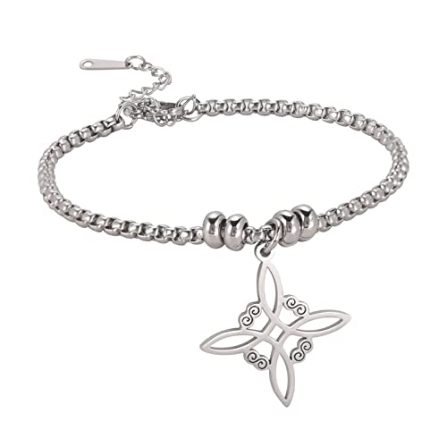 BUBEFSKD Frauen Männer Armbänder Hexenknoten Geformte Edelstahlarmbänder Einstellbare Vintage Symbol Schmuck Geschenke Hexerei Kette BUBEFSKD Frauen Männer Armbänder Hexenknoten Geformte Edelstahlarmbänder Einstellbare Vintage Symbol Schmuck Geschenke Hexerei Kette von BUBEFSKD