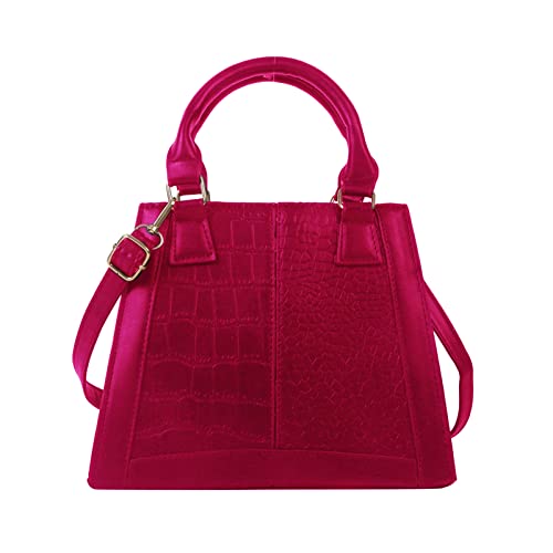 Frauen PU Messenger Bag Mädchen Fashion Schulter Damen Crossbody Solid Color Casual Handtaschen Für Die Tägliche Arbeitsschule Frauen PU Leder Schulter Einfacher Crossbody Solid Color Messenger von BUBEFSKD