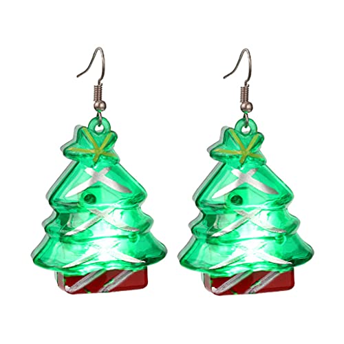 Glühen Dunklen Großen Weihnachtsbaum Dangle Ohrringe Party Neuheit Schmuck LED LAGE UP BLINTING LED von BUBEFSKD