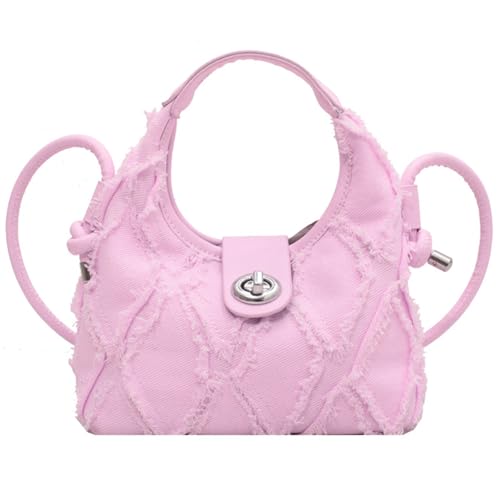 High Fashion Solid Color Bag Denims Leinwand Mode Retro Messenger Single Schulterbeutel Für Frauen Mädchen Solid Color Denims Leinwandtasche von BUBEFSKD