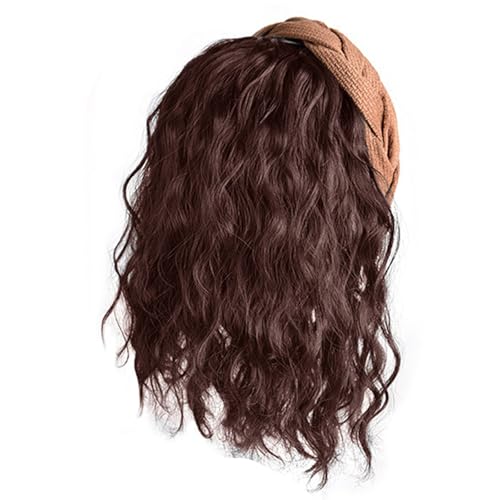 Hochtemperatur Glasfaser Lockiges Haar Stirnband Haarteil Französische Erweiterung Für Frauen Styling Perücken Für Den Täglichen Gebrauch Stirnband Perücken von BUBEFSKD