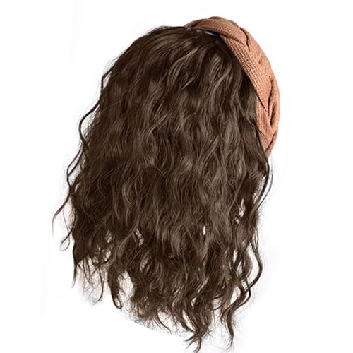 Hochtemperatur Glasfaser Lockiges Haar Stirnband Haarteil Französische Erweiterung Für Frauen Styling Perücken Für Den Täglichen Gebrauch Stirnband Perücken von BUBEFSKD