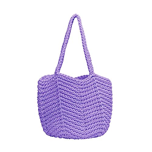 Hohle Sommerbag Fashion Ladies Handtasche Große Kapazität Schulter Urlaub Stricker Vintage Tasche Schultertotte von BUBEFSKD