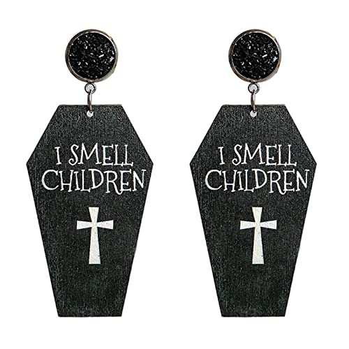 Holzleuchten Ohrring Halloween Fledermaus Für Cross Grab Anhänger von BUBEFSKD