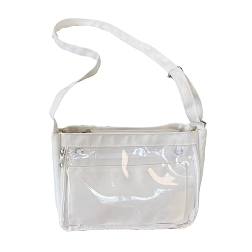 Japanisches Schulmädchen Süße Itabag Mit Klarem Fenster Canvas Crossbody Tasche Anime Pin Display Handtasche Buchtasche Für Frauen Japanischer Stil Klarer Fenster von BUBEFSKD
