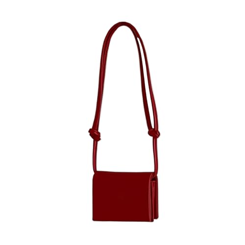 Kleine Quadratische Crossbody Tasche Für Frauen Mode Klappe Abdeckung PU Leder Feste Farben Schulter Geldbeutel Brieftasche Mit Kartenschlitzklappe Abdeckung Quadratischer Geldbörse von BUBEFSKD