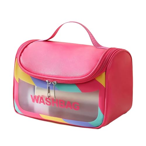 Kosmetikbeutel Wasserdichtes Strandkreis Make Up PU Leder Organisatoren Für Frauen Und Mädchen PU Leder Beutel Handheld Große Kapazität von BUBEFSKD