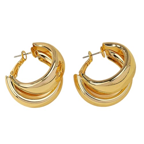 Kreise Hoop Ohrringe Modes Statement Schmuck Legierung Textur Trendy Ohrschmuck Geeignet Für Frauen Und Mädchen Präsentieren Einzigartige Ohrringe Kreise Hoop Ohrringe Modes Statement Schmuck Legierung Textur Trendy Ohrschmuck Geeignet Für Frauen Und Mädchen Präsentieren Einzigartige Ohrringe von BUBEFSKD