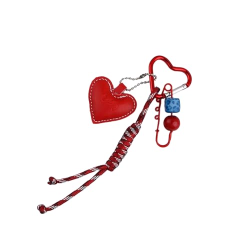 Lovely Heart Keyrings Fashion Schlüsselinhaber Geflochtene Seilschlüsselkettenauto Schlüsselringe Tasche Charme Für Rückback Dekoration Geflochtene Seilschlüsselringschlüsselkette Schöne Charm von BUBEFSKD