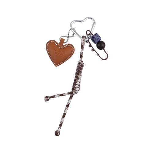 Lovely Heart Keyrings Fashion Schlüsselinhaber Geflochtene Seilschlüsselkettenauto Schlüsselringe Tasche Charme Für Rückback Dekoration Geflochtene Seilschlüsselringschlüsselkette Schöne Charm von BUBEFSKD