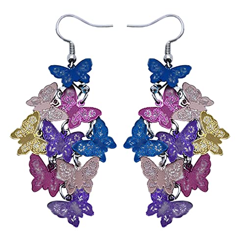 Mehrschicht Bunte Metall Schmetterling Langkette Langkette Quastel Dangle Ohrringe Trend Übertrieben Schmuck Für Frauen Mädchen Schmetterling Purpur Niedliche Mehrschicht Mehrschicht Bunte Metall Schmetterling Langkette Langkette Quastel Dangle Ohrringe Trend Übertrieben Schmuck Für Frauen Mädchen Schmetterling Purpur Niedliche Mehrschicht von BUBEFSKD