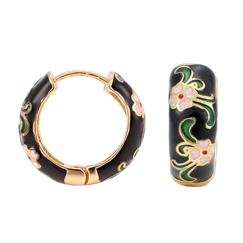 Mode Dangle Ohrringe Rund Hoop Geometrische Ohrringe Emaille Blumenohrschnallen Accessoires Elegant Mode Dangle Ohrringe Rund Hoop Geometrische Ohrringe Emaille Blumenohrschnallen Accessoires Elegant von BUBEFSKD