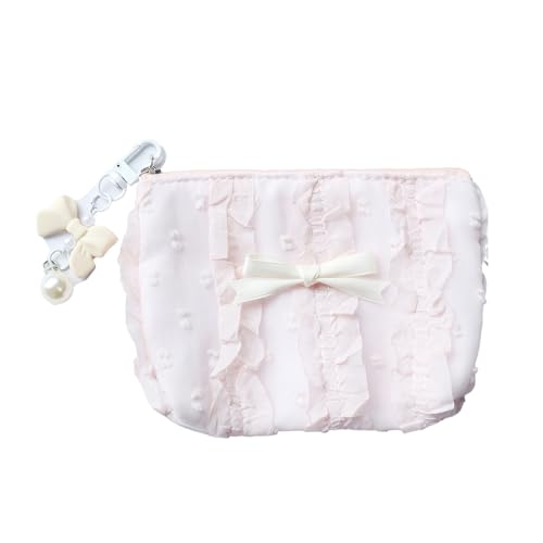 Mode Geldbeutel Mit Spitzenbögen Detail Leinwand Brieftasche Elegante Aufbewahrungstaschen Münze Für Den Täglichen Gebrauch Make Up von BUBEFSKD