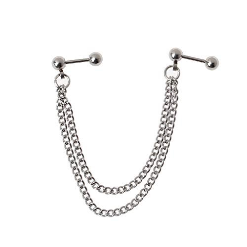 Mode Quasten Ohrringe Kette Kreativer Edelstahl Punk Doppelohr Durchbohrte Kette Für Männer Und W Silberohrringe Mode Quasten Ohrringe Kette Kreativer Edelstahl Punk Doppelohr Durchbohrte Kette Für Männer Und W Silberohrringe von BUBEFSKD