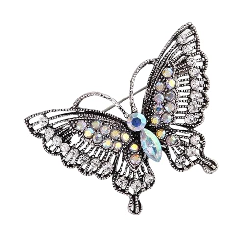 Mode Strasssteine ​​Schmetterling Pin Handwerk Leichtmetallschmuck Geschenke Für Frauenfestmale Abendkleidung Strassstresssteine ​​Butterfly Brosche Pin von BUBEFSKD