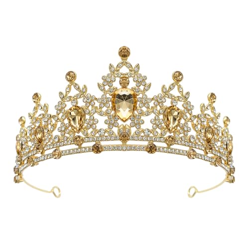 Modische Haarbandhaardekoration Schimmernde Strasskronen Kronen Hochzeitskleid Accessoires Frauen Kopfbedeckungsverzierung Stirnband von BUBEFSKD