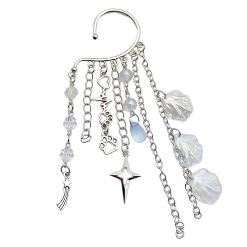 Modische Metallohrmanschette Mit Kette Einzigartiger Ozeanschalen Anhänger Dangle Stylish Perlen Randes Manschette Accessoire Frauen Ohr Verzierungen Modische Metallohrmanschette Mit Kette Einzigartiger Ozeanschalen Anhänger Dangle Stylish Perlen Randes Manschette Accessoire Frauen Ohr Verzierungen von BUBEFSKD