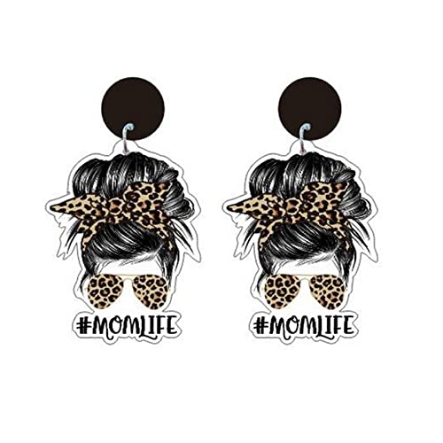 Muttertagserie Drop Ohrring Dangle Ohrringe Acrylmaterial Pendellöder Ohrschmuck Für Frauen Girl Party Geschenk Mutter Dangle von BUBEFSKD