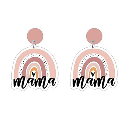 Muttertagserie Drop Ohrring Dangle Ohrringe Acrylmaterial Pendellöder Ohrschmuck Für Frauen Girl Party Geschenk Mutter Dangle von BUBEFSKD