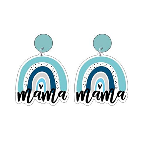 Muttertagserie Drop Ohrring Dangle Ohrringe Acrylmaterial Pendellöder Ohrschmuck Für Frauen Girl Party Geschenk Mutter Dangle von BUBEFSKD