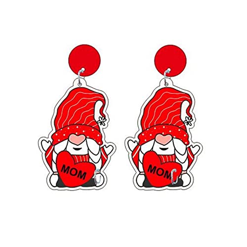 Muttertagserie Drop Ohrring Dangle Ohrringe Acrylmaterial Pendellöder Ohrschmuck Für Frauen Girl Party Geschenk Mutter Dangle von BUBEFSKD