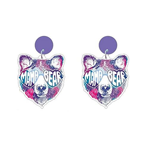 Muttertagserie Drop Ohrring Dangle Ohrringe Acrylmaterial Pendellöder Ohrschmuck Für Frauen Girl Party Geschenk Mutter Dangle von BUBEFSKD