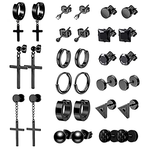 Ohrringe Aus Edelstahl Set 15 Paare Europäische Und Amerikanische Hip Hop Schmuckwantel Zirkon Ohrschnalle Schnalle Ohrringe Aus Edelstahl Set 15 Paare Europäische Und Amerikanische Hip Hop Schmuckwantel Zirkon Ohrschnalle Schnalle von BUBEFSKD
