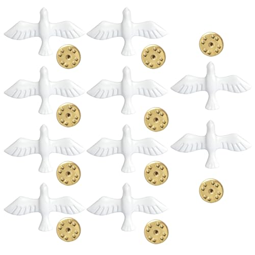 Packung Von 10 Eleganten Symbolischen Brosche Set Schöne Friedenstaubenbefindungen Uniquar von BUBEFSKD