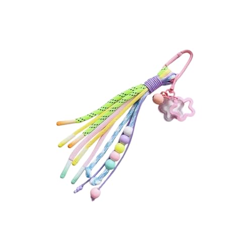 Passen Leuchtend Gewebter Kabel Schlüsselanhänger Ehepaar Geschenktüte Anhänger Abs Carabiner Clips Für Rucksäcke Buntes Paar Keychains von BUBEFSKD