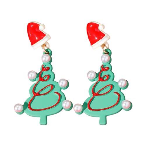 Pearl Tree Ohrringe Weihnachtsmotivangehörige Ohroelenstollen Für Frauen Elegant von BUBEFSKD