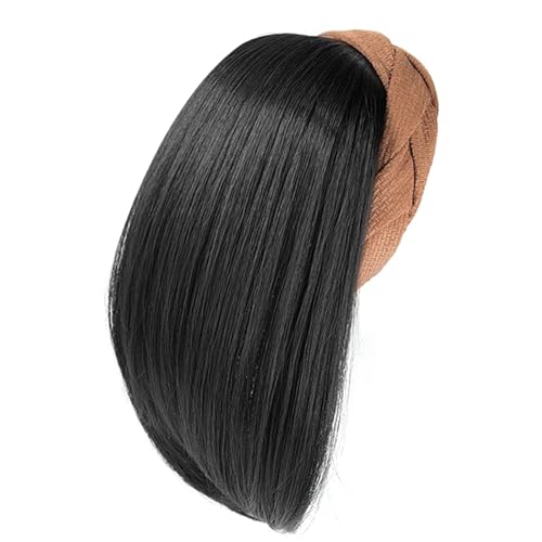 Perücken Hairpiece Synthetic Faser Natürliche Aussehen Frauen Hoher Schädelhaarerweiterung Mit Haarhoop Für Schnelle Frisur Haarstirnband von BUBEFSKD