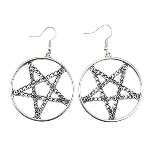 Punk Pentagramme Anhänger Ohrringe Kantig Gothic Schmuck Für Halloween Und Alternative Hexerei Amulett Anhänger Ohrringe Ockult Schmuck Punk Pentagramme Anhänger Ohrringe Kantig Gothic Schmuck Für Halloween Und Alternative Hexerei Amulett Anhänger Ohrringe Ockult Schmuck von BUBEFSKD