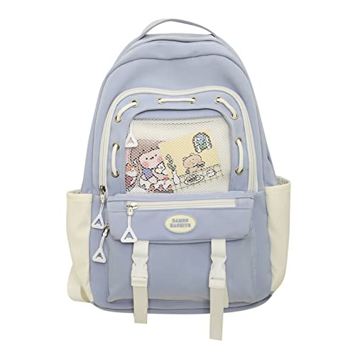 Schul Rucksack Für Frauen Solid Color Laptop Nylon Tasche Teenager Mädchen Große Kapazität Reise Hohe Rucksäcke von BUBEFSKD
