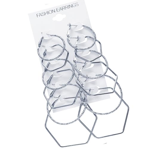Stilvolle Gold/Silber Hyperbolic Hoop Ohrringe Mit Handgefertigten Polygonkreisen Für Frauen Girl Party Accessoire Mode Für Frauen Stilvolle Gold/Silber Hyperbolic Hoop Ohrringe Mit Handgefertigten Polygonkreisen Für Frauen Girl Party Accessoire Mode Für Frauen von BUBEFSKD