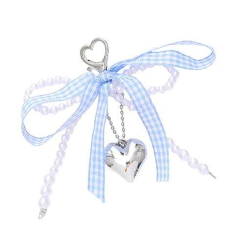 Stylish Heart Anhänger Keyring Mit Bögen Telefon Ornament Bag Accessoires Handtasche Dekoration Für Fashion Ladies Elegante Perlenbögen Geldbeutelzubehör Stylish Heart Anhänger Keyring Mit Bögen Telefon Ornament Bag Accessoires Handtasche Dekoration Für Fashion Ladies Elegante Perlenbögen Geldbeutelzubehör von BUBEFSKD
