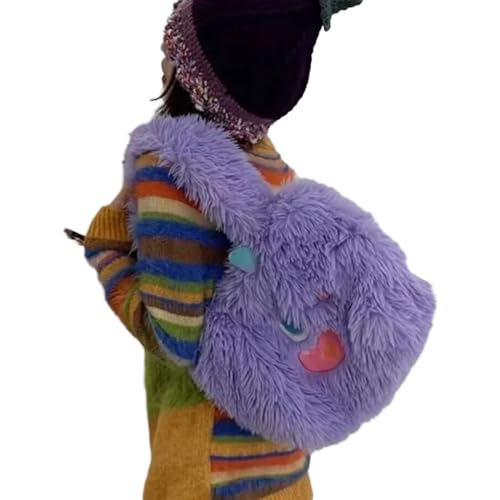 Süße Plüsch Unterarm Tasche Frauen Schulter Weiche Handtasche Einkaufen Für Die Winter School Süße Cartoon Schule Handtasche Süße Plüsch Unterarm Tasche Frauen Schulter Weiche Handtasche Einkaufen Für Die Winter School Süße Cartoon Schule Handtasche von BUBEFSKD